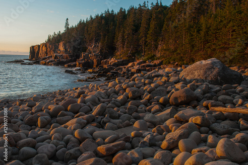 Otter Cliffs At Sunrise, Acadia National Park, Maine