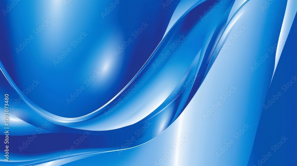 Fototapeta premium Stunning Blue Abstract Waves Design - Modern Graphic Art