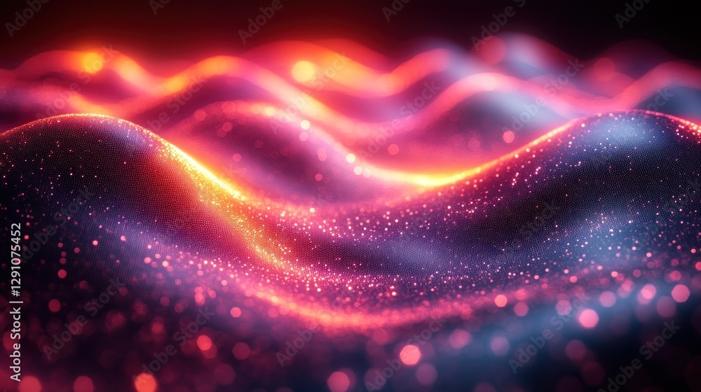 Abstract glowing wavy surface Abstract glowing wavy surface