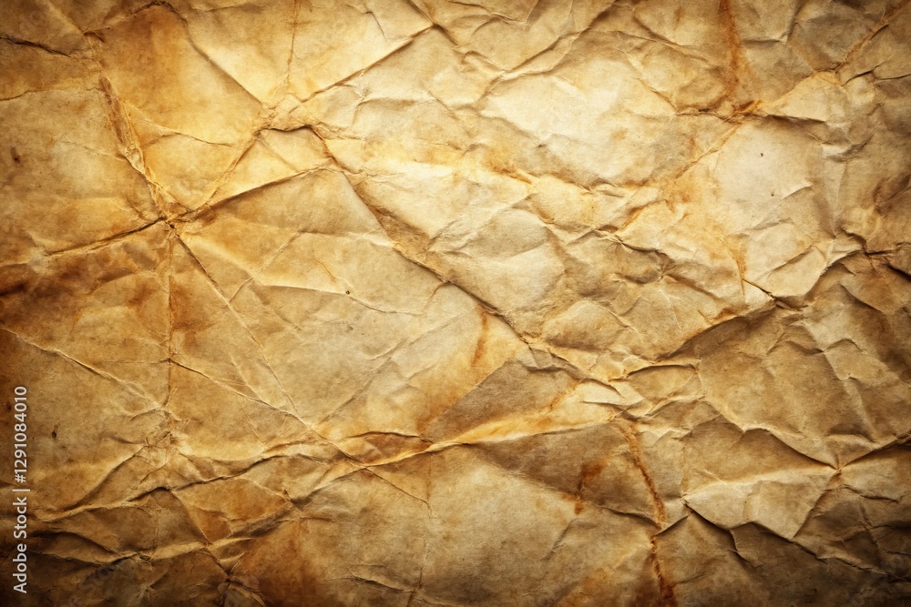 Fototapeta premium Grunge vintage wallpaper: brown, crackled, antique paper texture, aged and old.