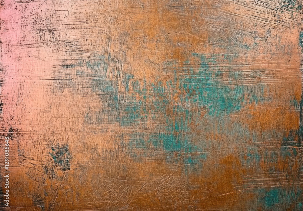 Intriguing Abstract Textured Background with Warm Copper, Green, and Pink Shades Intriguing Abstract Textured Background with Warm Copper, Green, and Pink Shades