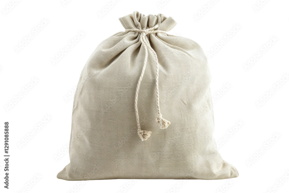 Burlap Sack Neutral Color Eco-Friendly Bag on a Transparent or White Background Burlap Sack Neutral Color Eco-Friendly Bag on a Transparent or White Background