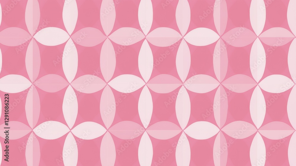 Stunning Pink and White Geometric Pattern Design for Wallpaper, Fabric, or Wrapping Paper Stunning Pink and White Geometric Pattern Design for Wallpaper, Fabric, or Wrapping Paper