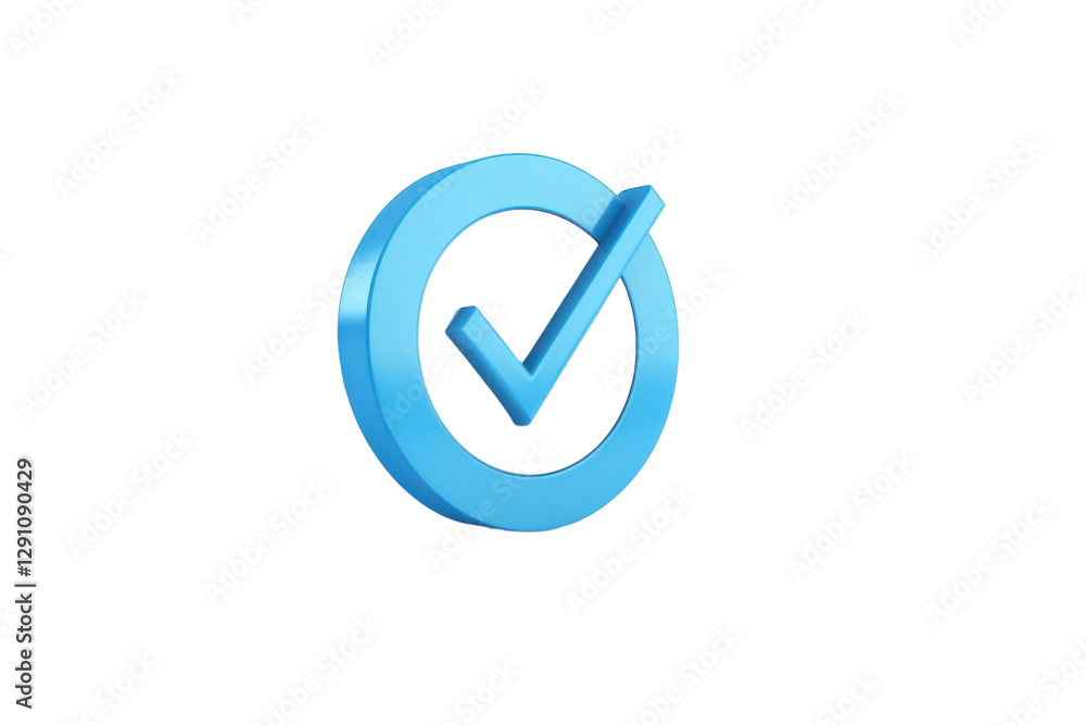 Blue Checkmark Icon Simple and Clear Symbol on a Transparent or White Background Blue Checkmark Icon Simple and Clear Symbol on a Transparent or White Background