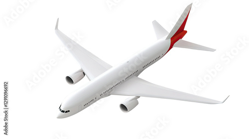 A sleek, modern airplane flying in clear skies, showcasing advanced aviation technology and travel potential.