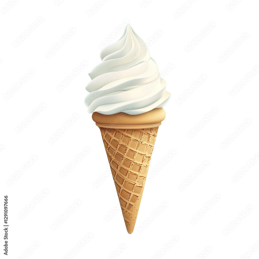 An empty single wafer cone ready for delicious ice cream treats against a bright blue background, Single wafer cone empty ice cream cone Stock Illustration An empty single wafer cone ready for delicious ice cream treats against a bright blue background, Single wafer cone empty ice cream cone Stock Illustration