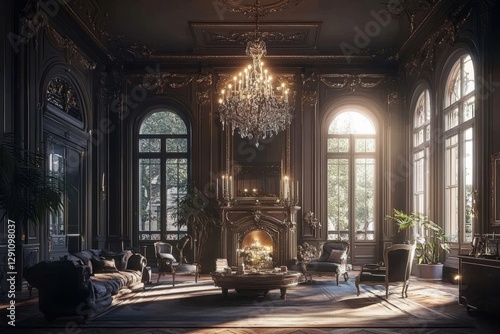 Wallpaper Mural Opulent and stylish décor in a grand Parisian living space Torontodigital.ca