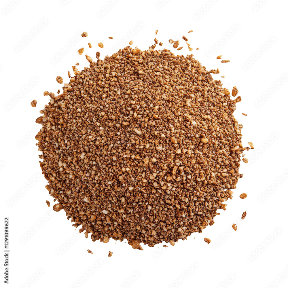 Brown teff grain isolated on a transparent background showing its fine texture and distinct color, Brown Teff Grain isolated on transparent background Brown teff grain isolated on a transparent background showing its fine texture and distinct color, Brown Teff Grain isolated on transparent background