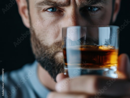 Man Holding Glass of Whiskey