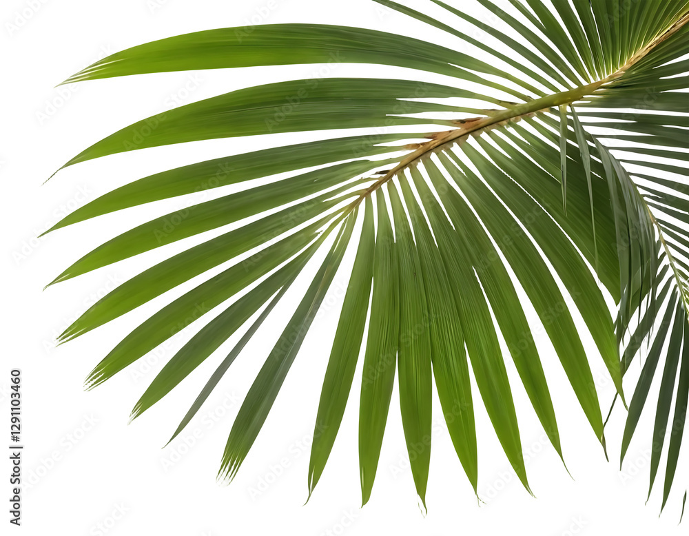 Obraz premium Tropical Palm Leaf on Transparent Background