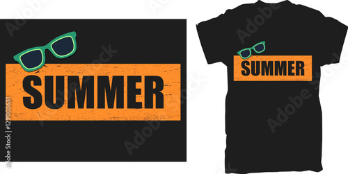 summer t-shirt with sunglass
