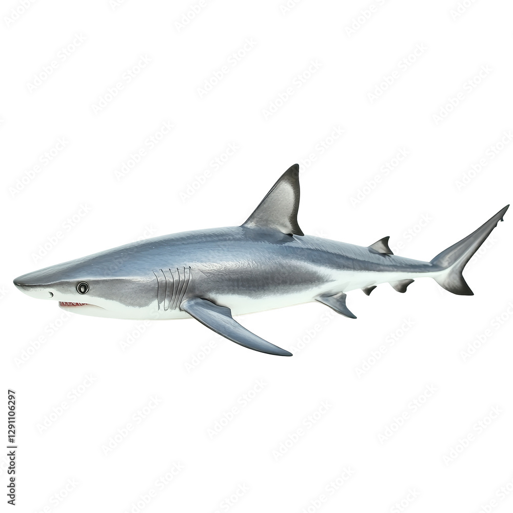 A detailed depiction of a porbeagle shark isolated on a transparent background for educational purposes, a porbeagle shark fish isolated on transparent background A detailed depiction of a porbeagle shark isolated on a transparent background for educational purposes, a porbeagle shark fish isolated on transparent background