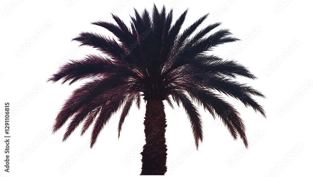 Haunting Silhouette of a Date Palm at Sunset Haunting Silhouette of a Date Palm at Sunset