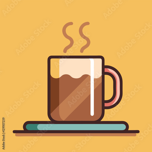 Espresso Cup with Swirling Steam