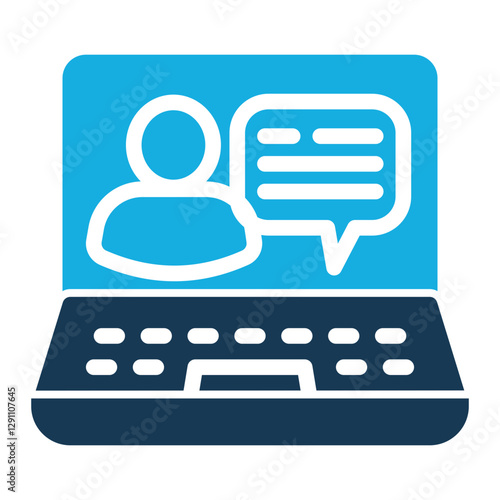 Teacher  Icon with Trendy Duo Tone Style