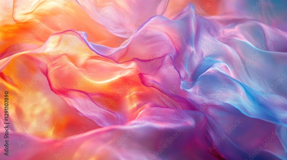 Vibrant Hues: Abstract Colorful Fabric Flows Beautifully Vibrant Hues: Abstract Colorful Fabric Flows Beautifully