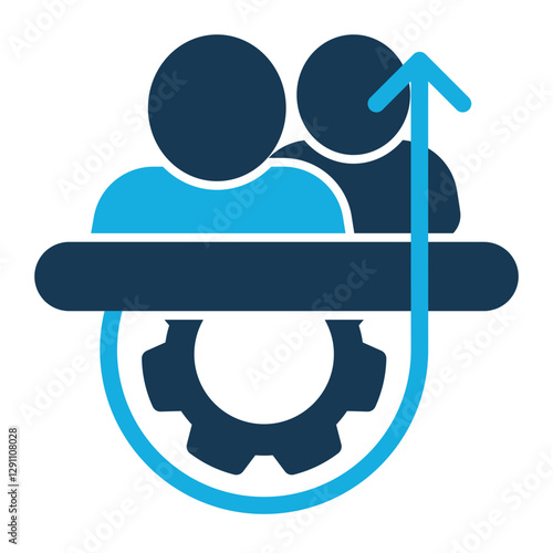 change management Icon with Trendy Duo Tone Style