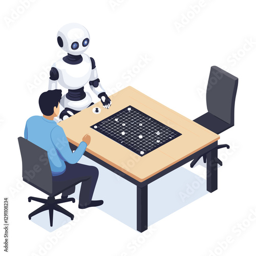 AI Robot Playing Chess - Machine Learning and Strategy