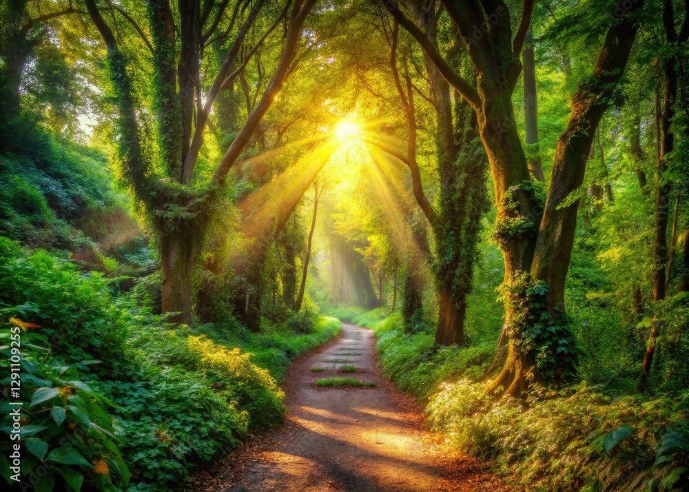 Fototapeta premium Mystical woods beckon: photograph a nature scene of fairytale charm.