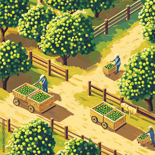 Lush Farm with Animals and Crops - Rural Agricultural Landscape