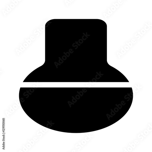 Solid icon of a flask containing liquid and a toxic/hazard warning sign, representing dangerous or reactive chemicals.