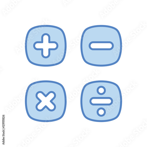 Math Symbols Vector icon