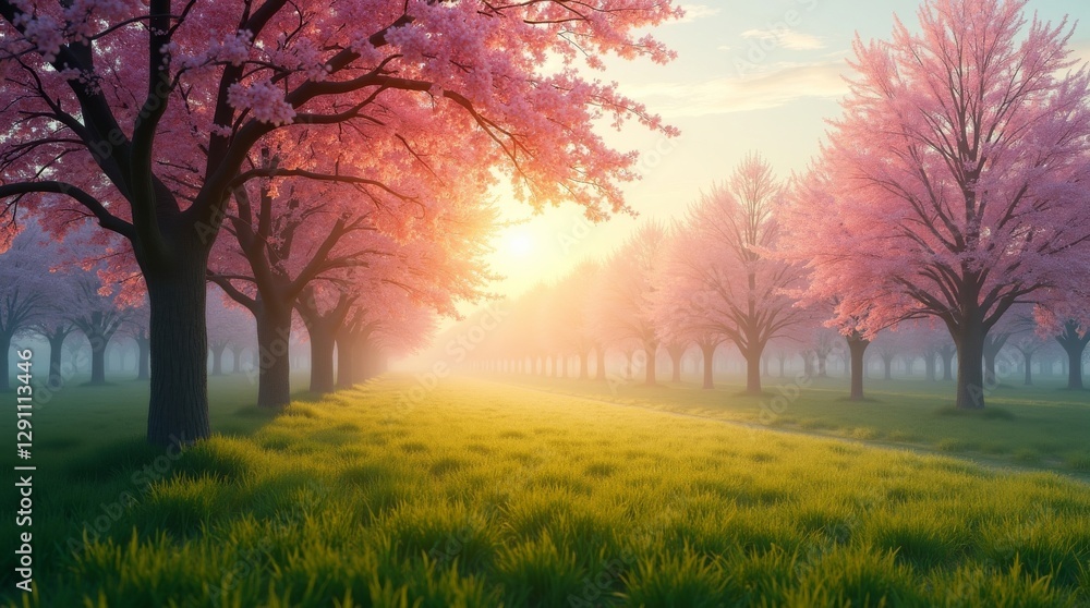 A serene cherry blossom pathway bathed in golden hour light, creating a warm, peaceful atmosphere. Perfect for nature, spring, or landscape themes. A serene cherry blossom pathway bathed in golden hour light, creating a warm, peaceful atmosphere. Perfect for nature, spring, or landscape themes.