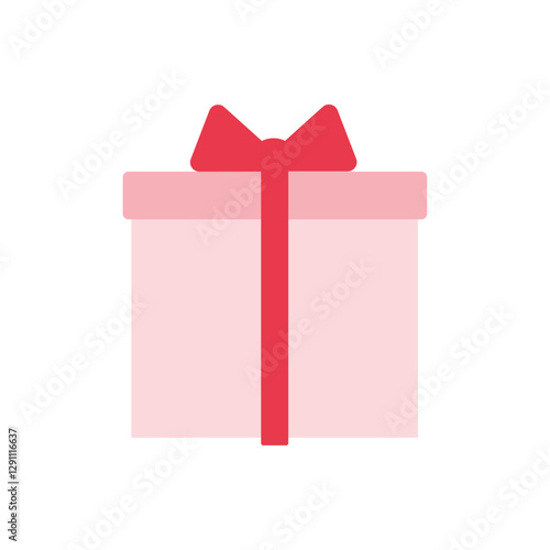 シンプルでフラットなプレゼントのベクターアイコンイラスト｜Simple & Flat Gift Box Vector Icon