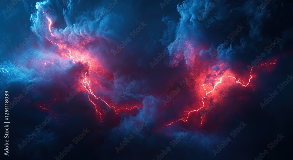Storm Clouds Lightning Night Sky Storm Clouds Lightning Night Sky