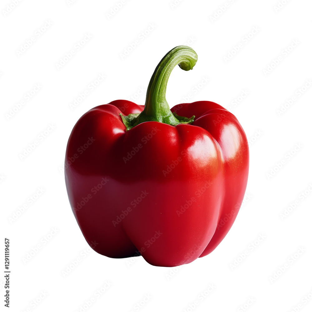 A fresh red bell pepper with vibrant color displayed on a clean transparent background, red bell pepper on transparent backgroundfile A fresh red bell pepper with vibrant color displayed on a clean transparent background, red bell pepper on transparent backgroundfile