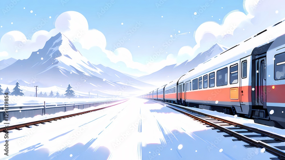 Snowy Mountain Train Journey (3) Snowy Mountain Train Journey (3)