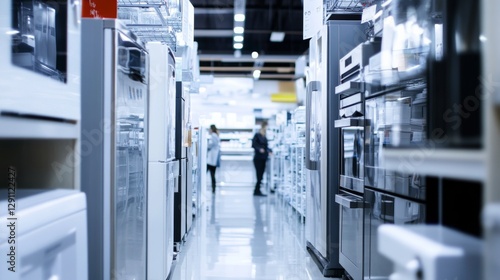 Thief alert in a home appliance store, employees noticing unusual behavior. Featuring swift detection and store protection