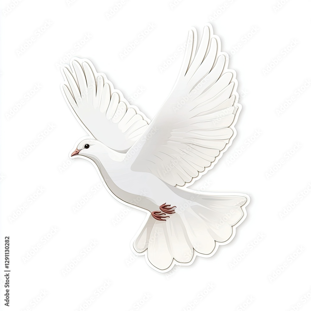 Obraz premium White Dove in Flight (2)