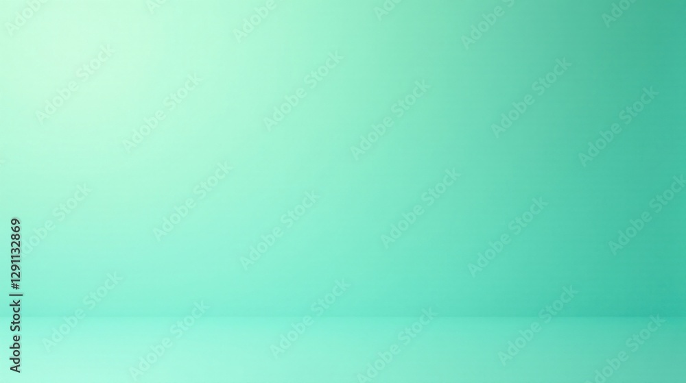 Fototapeta premium Seafoam Green Studio Background A Smooth, Subtle Gradient for Product Displays and Design Projects
