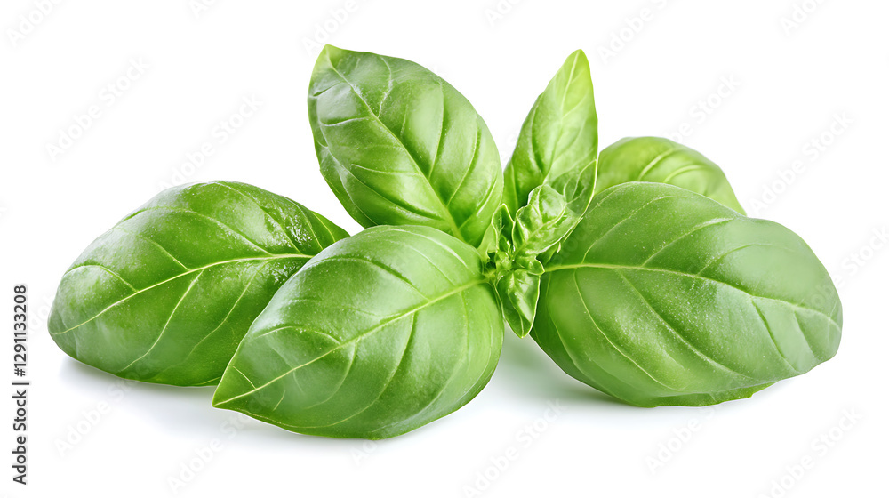basil leaves isolated on white basil leaves isolated on white