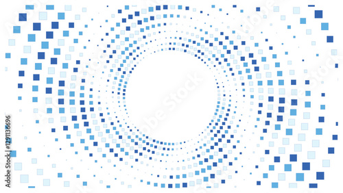 Geometric background square styles colorful rectangles halftone pixel pattern.