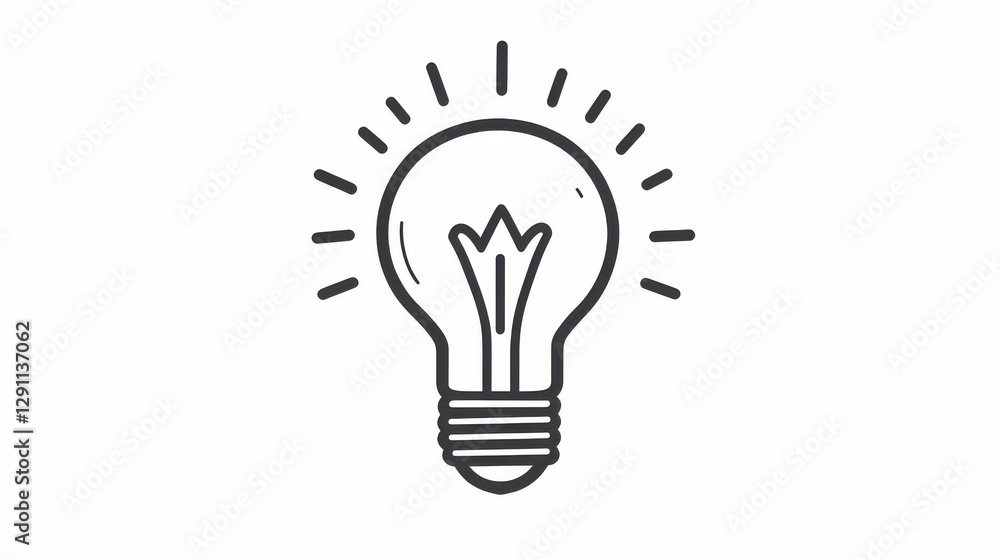 lightbulb symbolizing creativity with spark inside, representing ideas and innovation. This illustration captures essence of inspiration and bright thoughts lightbulb symbolizing creativity with spark inside, representing ideas and innovation. This illustration captures essence of inspiration and bright thoughts
