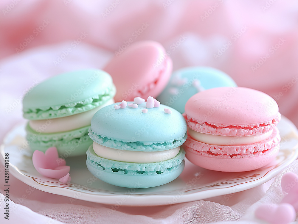 A Light and Airy French Macaron Assortment in Pastel Colors A Light and Airy French Macaron Assortment in Pastel Colors
