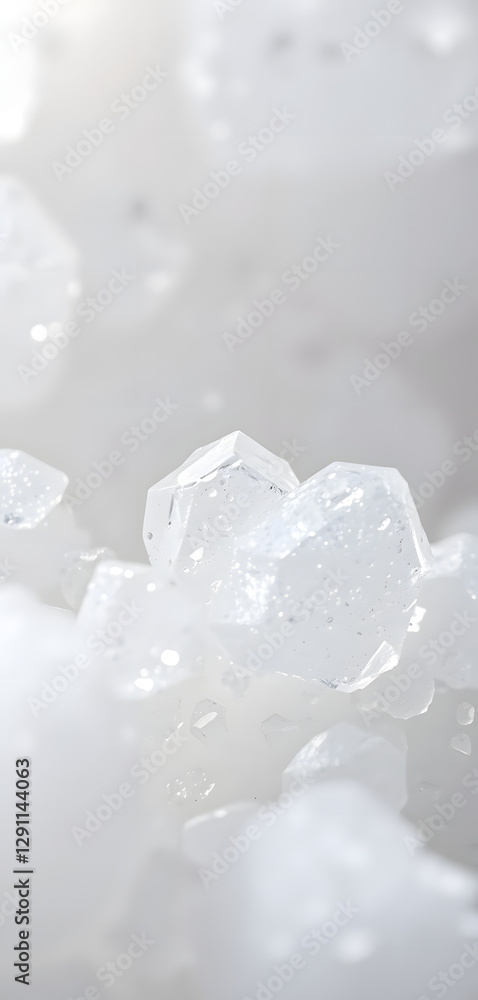 Close-up of sparkling bath salt texture, gentle light Close-up of sparkling bath salt texture, gentle light