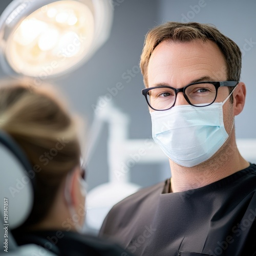 Dental Professional Wearing a Face Mask