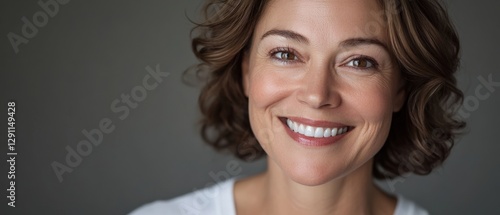 Smiling Woman with Wrinkles Portrait