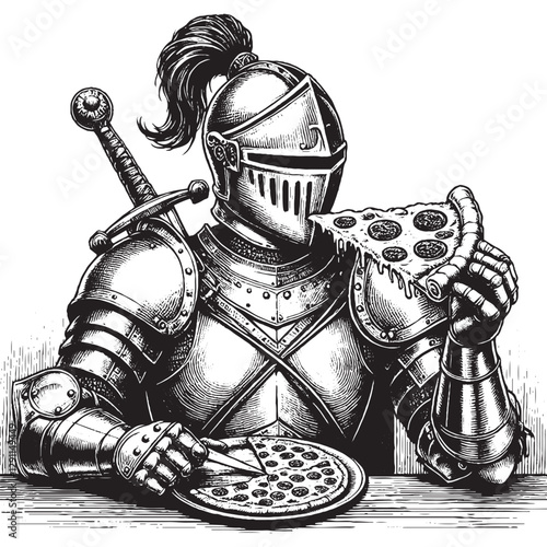 medieval knight with sword