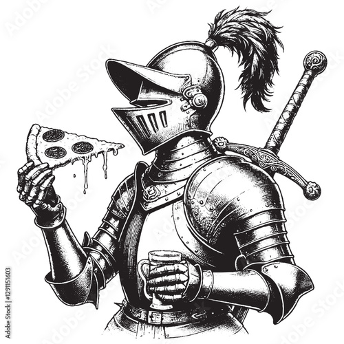 knight with sword and shield