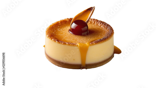Classic Crème Brûlée with Caramelized Sugar and Nuts – A High-Quality PNG Image with a Transparent Background for Versatile Use