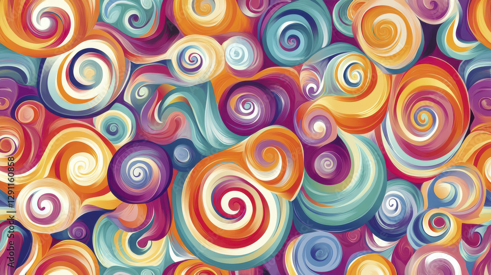 Colorful swirl pattern with vibrant hues and dynamic shapes, creating lively and energetic visual experience. Perfect for backgrounds or artistic designs Colorful swirl pattern with vibrant hues and dynamic shapes, creating lively and energetic visual experience. Perfect for backgrounds or artistic designs