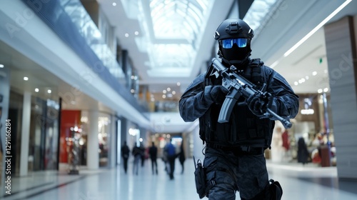 Wallpaper Mural Thief alert in a shopping mall, security noticing unusual activity. Featuring fast response and mall protection Torontodigital.ca