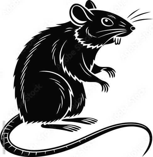 Wallpaper Mural Rat Silhouette, Vector Design Torontodigital.ca