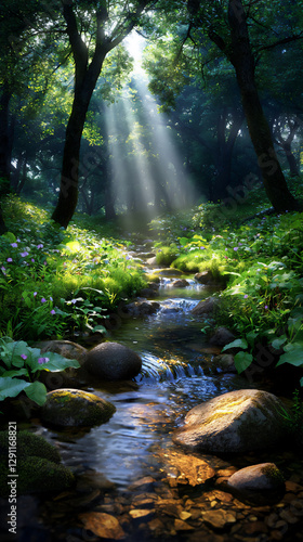  enchanted forest with mystic brook