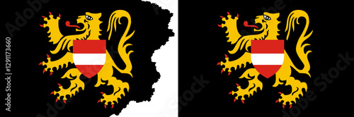 Fotografie Flags of Flemish Brabant Belgium vector