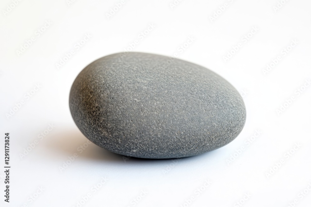 Gray pebble on white background Gray pebble on white background